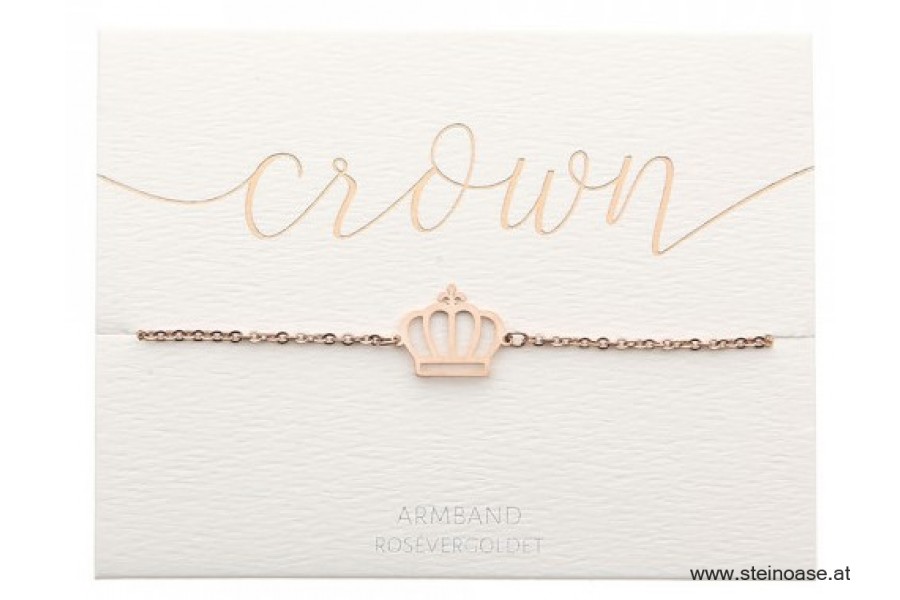 Armband Krone 'rose'